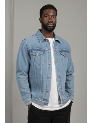 Wkm Erkek Regular Fit Rahat Kesim Çift Cepli Denim Kot Ceket