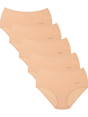 Kom Kadın Basic 5 Li Maxi Modal Külot Ten