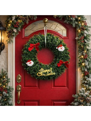 Okavango Yılbaşı Kapı Süsü Noel Kapı Süsü, Yılbaşı Süsü Yılbaşı Temalı Hediyeler (42-42 Cm)