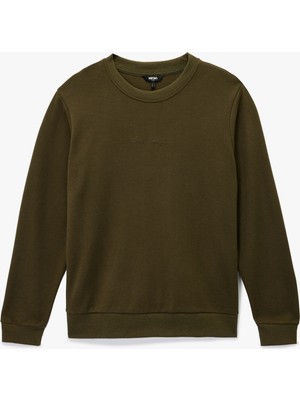 Koton Regular Fit Uzun Kollu Bisiklet Yaka Baskılı Sweatshirt