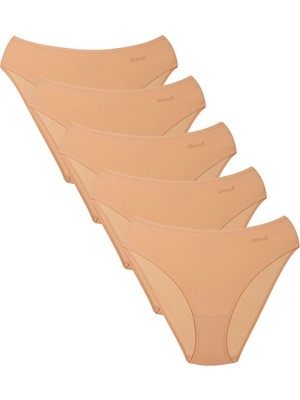 Kom Kadın Basic 5 Li Slip Modal Külot Ten