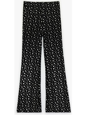 Koton Simli Yıldız Desenli Ispanyol Paça Pantolon