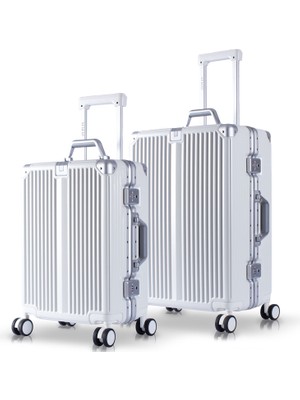 Zeplin Joya Pc Policarbon 2'li Valiz Seti (Kabin ve Orta) Beyaz