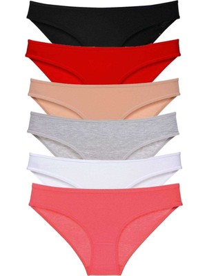 Leopardess 6 adet Süper Eko Set Likralı Kadın Slip Külot