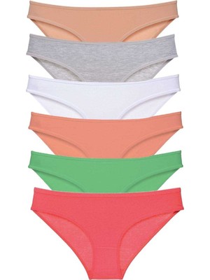 Leopardess 6 adet Süper Eko Set Likralı Kadın Slip Külot