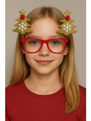 Okavango Unisex Yılbaşı Süsü Yılbaşı Gözlüğü Yılbaşı Temalı Hediyeler Yeşil Çam Ağaçlı Unisex