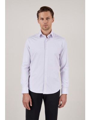 Paco Romano Erkek Slim Fit Lila Gömlek