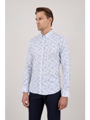 Paco Romano Erkek Beyaz Slim Fit Gömlek