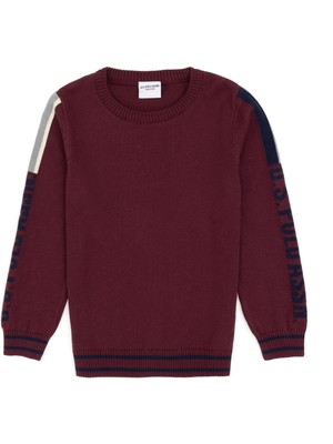 U.S. Polo Assn. Erkek Çocuk Bordo Bisiklet Yaka Kazak 50317136-VR177
