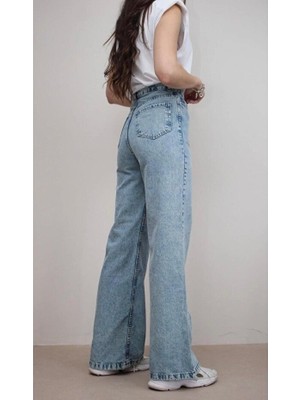 My Arja Kadın Yüksekbel %5 Likralı Wide Leg (Palazzo) Esnek Jeans (Yeni Sezon)
