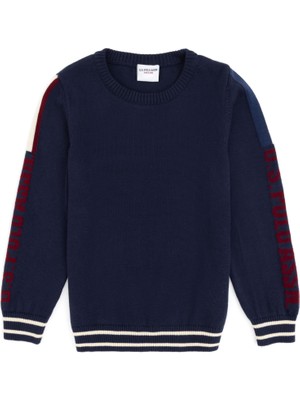 U.S. Polo Assn. Erkek Çocuk Lacivert Bisiklet Yaka Kazak 50317136-VR033