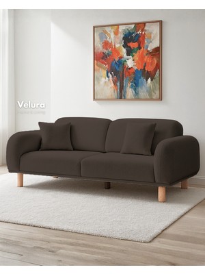 Lara Üçlü Koltuk & 3 ' Lü Kanepe - Koyu Ceviz