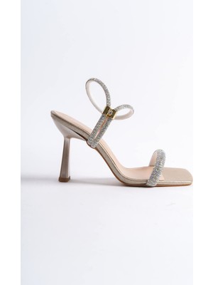 Alice Dress Destina Altın Taşlı Kadın Topuklu Sandalet
