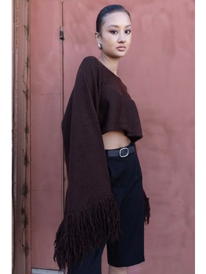 Nisan Triko Püsküllü Triko Kazak