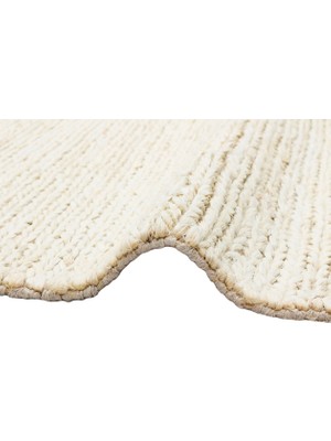 Akbel Halı Choti Beyaz - Jüt El Dokuma Sisal Kilim  Doğal Jüt Örgü Halı