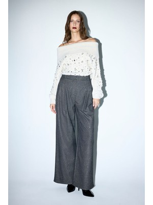 Adl Mert Aslan  Pileli Bol Pantolon Antrasit 15346092000