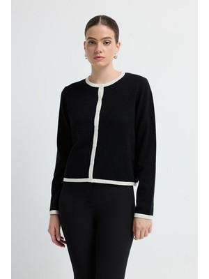 Adl Biye Detaylı Triko Kazak Siyah 13445371000