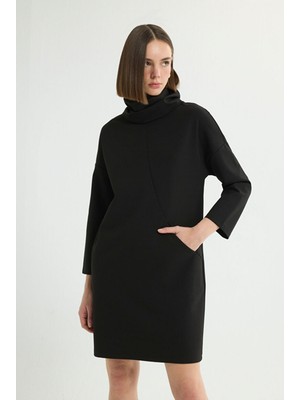 Love My Body Degaje Yaka Elbise Siyah 124L9756000