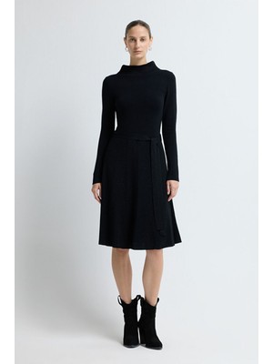 Adl Triko Elbise Siyah 12445617000