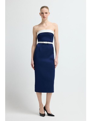 Adl Fiyonk Detaylı Kısa Elbise Lacivert 12445472000