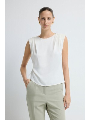 Adl Saten Kolsuz Bluz Kemik 11545918000