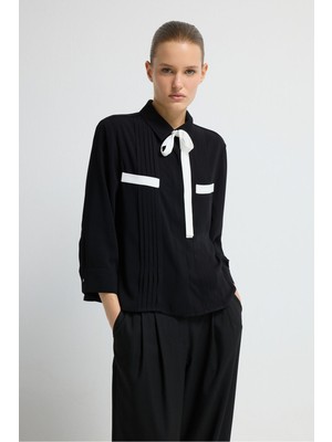 Adl Cep Detaylı Gömlek Siyah 13045898000