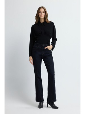 Adl Ispanyol Paça Denim Pantolon Lacivert 15345901000