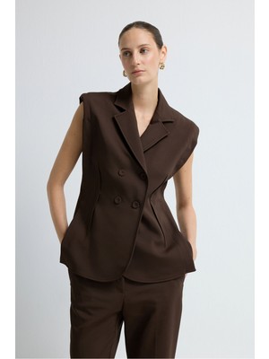 Adl Uzun Yelek Kahve 17945724000