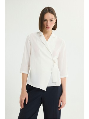 Love My Body Uzun Kol Anvelop Bluz Kemik 115L9428004