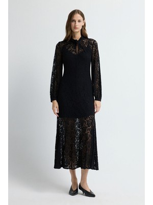 Adl Dantel Elbise Siyah 12446005000