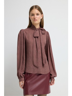 Adl Bağlama Detaylı Gömlek Bordo 13046030001