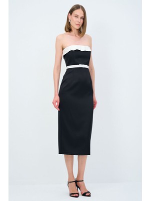 Adl Fiyonk Detaylı Kısa Elbise Siyah 12445472000