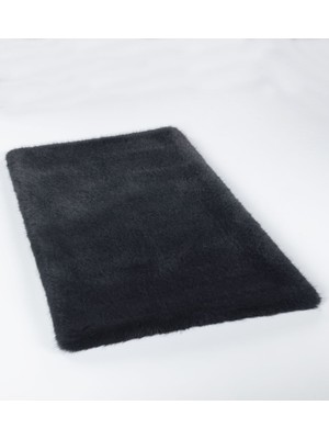 Akbel Halı Reiki Antrasit - Kalın Peluş Halı | Yıkanabilir Süet Tabanlı