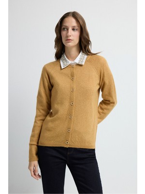 Adl Bisiklet Yaka Triko Hırka Camel 13445648000