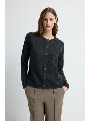 Adl Bisiklet Yaka Triko Hırka Antrasit 13445648000