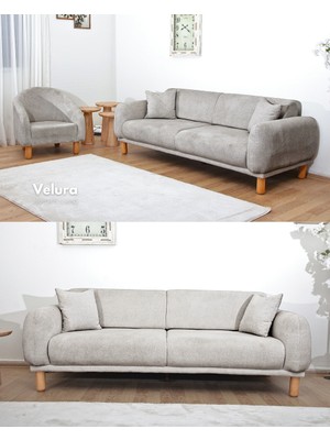 Lara Koltuk Takımı & Oturma Grubu - Gri (3+1)