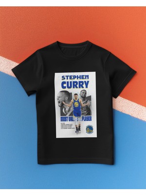 Stil-X Stephen Curry Baskılı %100 Pamuklu Bisiklet Yaka  Tshırt