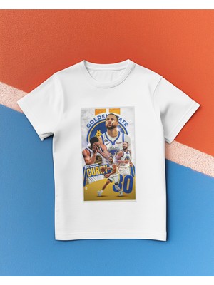 Stil-X Stephen Curry Baskılı %100 Pamuklu Bisiklet Yaka  Tshırt