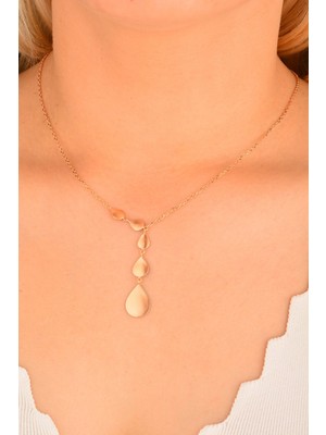 Orotalia Cebeci 14 Ayar Renkli Damla Altın Kolye