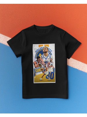 Stil-X Stephen Curry Baskılı %100 Pamuklu Bisiklet Yaka  Tshırt