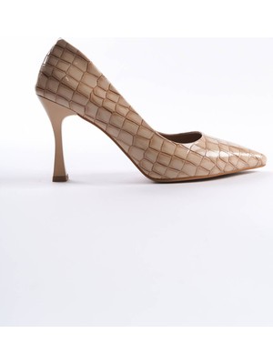 Alice Dress Harper Kadın Nude Kroko Rugan Stiletto