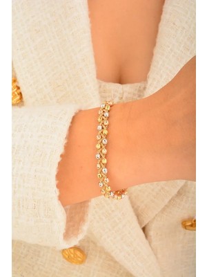 CEBECİ Cebeci 14 Ayar Dorika Örgü Altın Bileklik