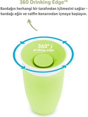 Munchkin Munchkin mucize 360° Alıştırma Bardağı, 12AY+, 296ML Yeşil