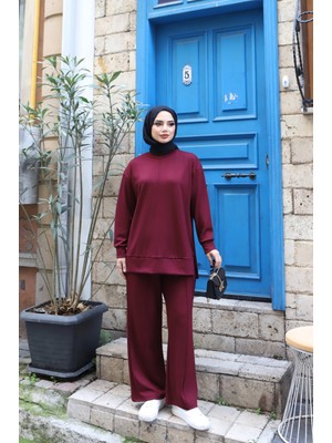 Nisum Moda Çimalı Modal Pantolonlu Takım