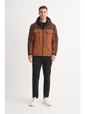 Cazador 13270 Kahve Erkek Çift Renkli Mikro Mont