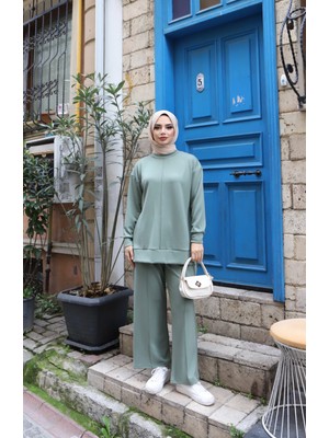 Nisum Moda Çimalı Modal Pantolonlu Takım