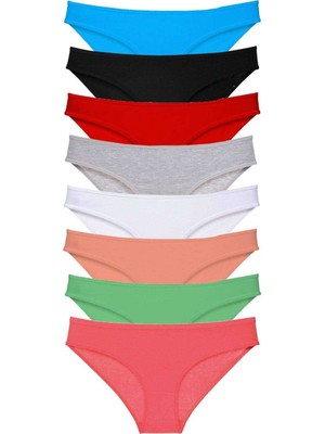 Leopardess 8 adet Süper Eko Set Likralı Kadın Slip Külot