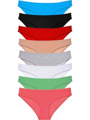 Leopardess 8 adet Süper Eko Set Likralı Kadın Slip Külot