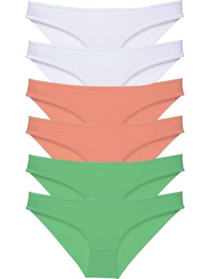 Leopardess 6 adet Süper Eko Set Likralı Kadın Slip Külot