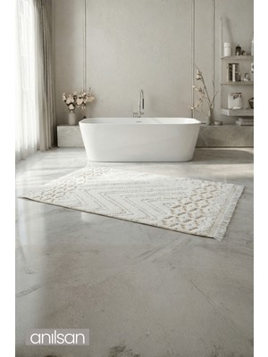 Anılsan Karya Sarı Büyük Ayak Havlusu - 70x130Cm , 800GR %100 Pamuk, Spa Ve Otel Banyo Paspası